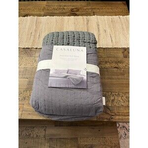 Casaluna 50”x70” Oversized Solid Bed Throw – Casa Gray | NEW